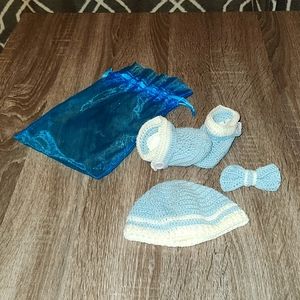 Infant baby boy hand-knitted sets